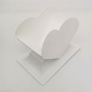 Dekorační plastová miska srdce bílá