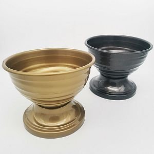 Plastový květináč Sand se stopkou 21 cm
