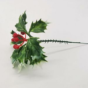 Vánoční plastový zápich cesmína (průměr 12 cm) – výška 20 cm