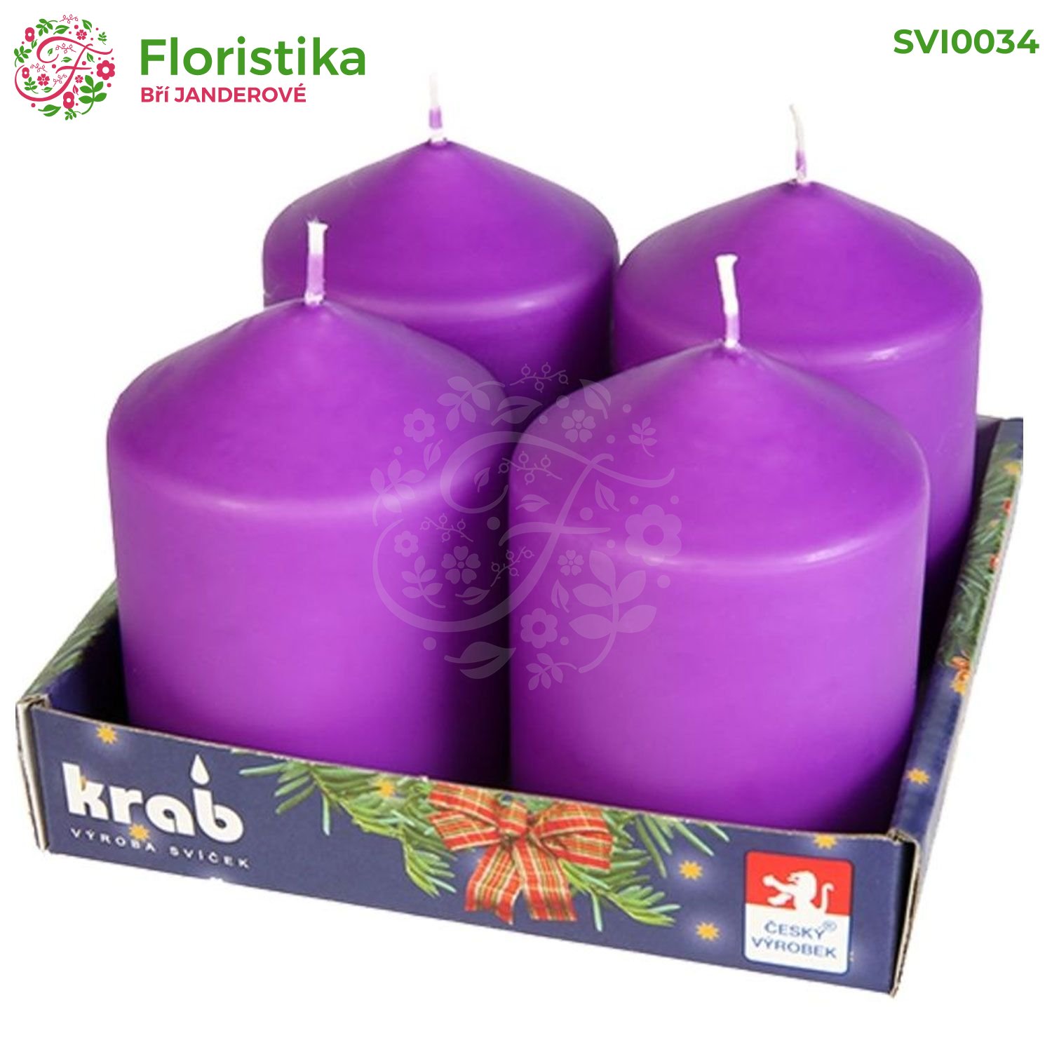 Adventný valec na sviečky 60x80 mm