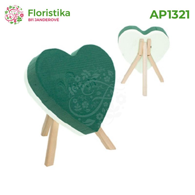 Aranžovací srdce plné se stojanem