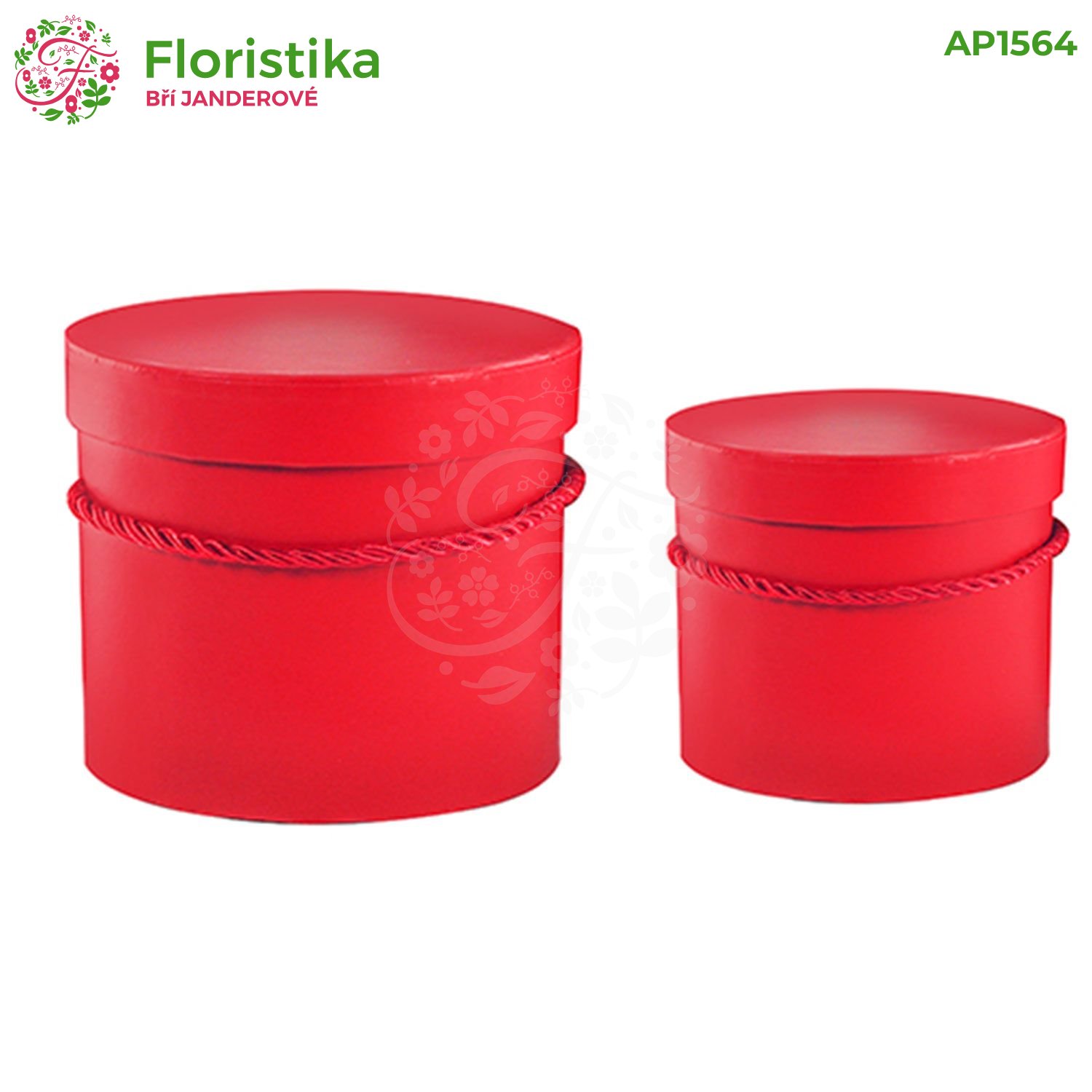 Dárkové flowerboxy 2ks s víčkem a šňůrkou 17/15 cm