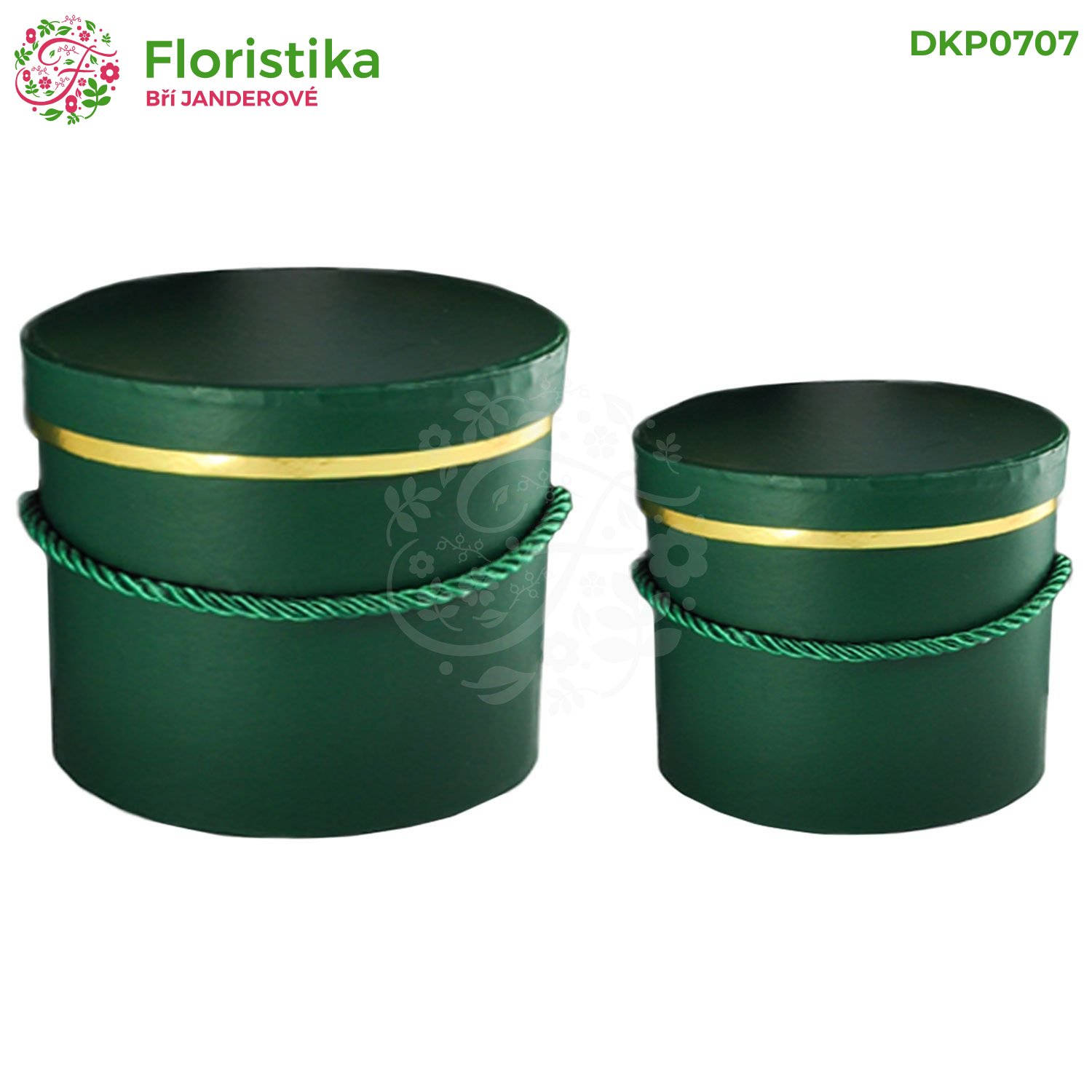 Dárkové flowerboxy 2ks s víčkem a šňůrkou 17/15 cm