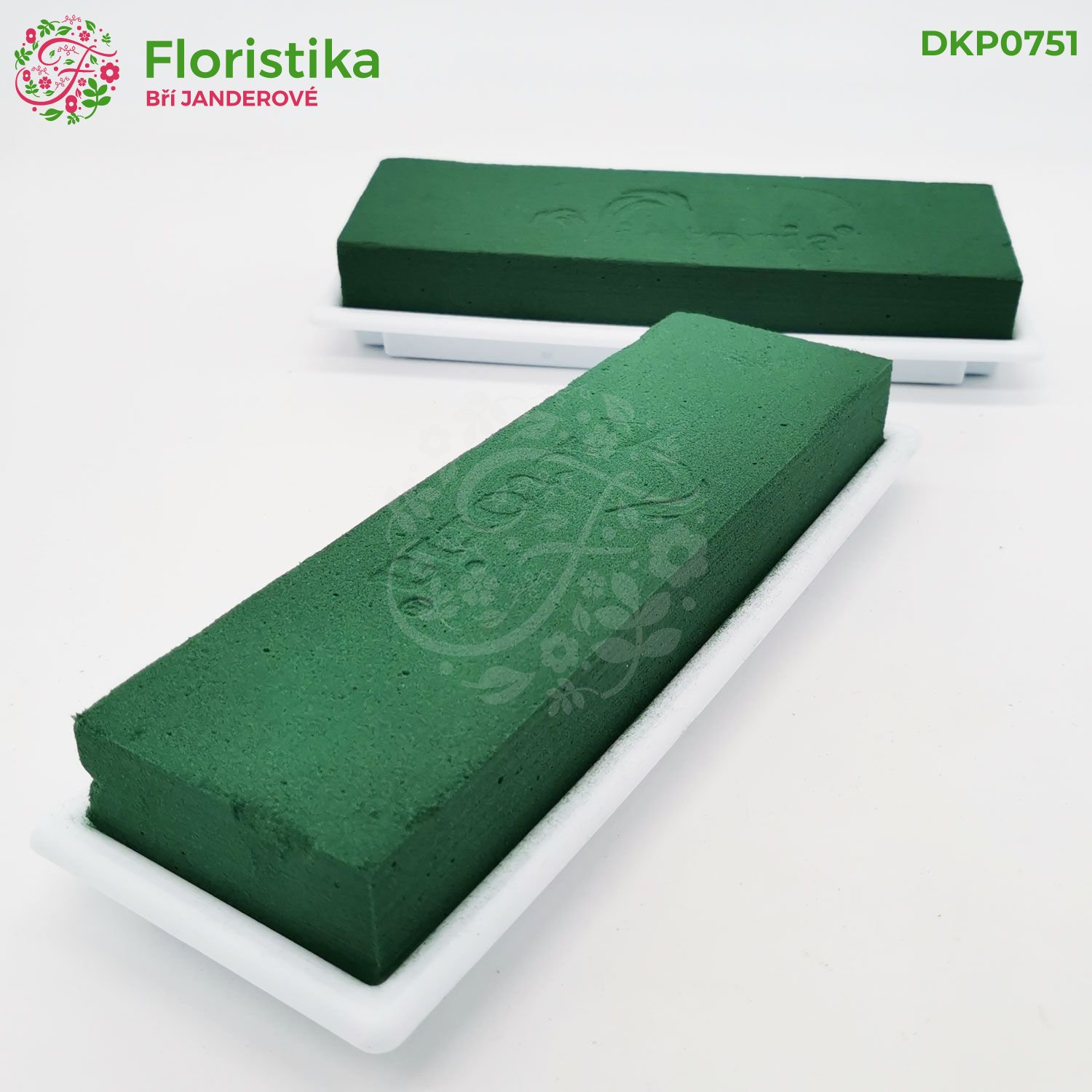 Hmota na aranžování v podložce TABLE DECO MIDI WHITE – 25x9x4,5 cm