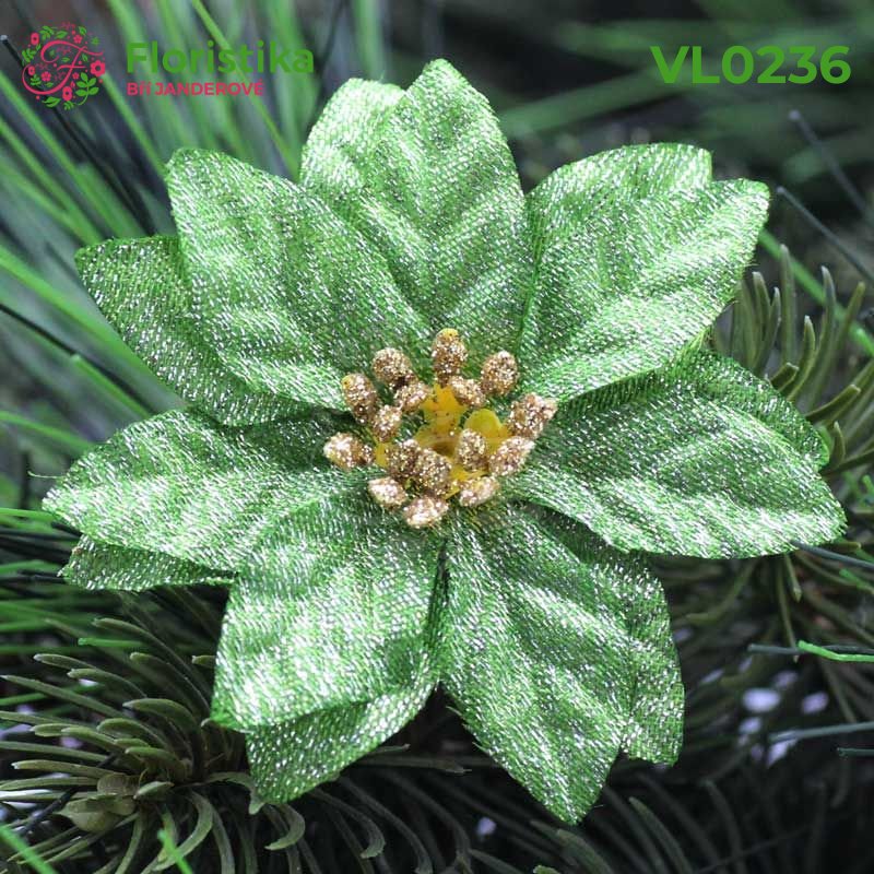 Hvězda vánoční metalická 6cm/144