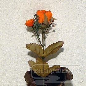 Jesenné stonkové púčiky - tmavo oranžové