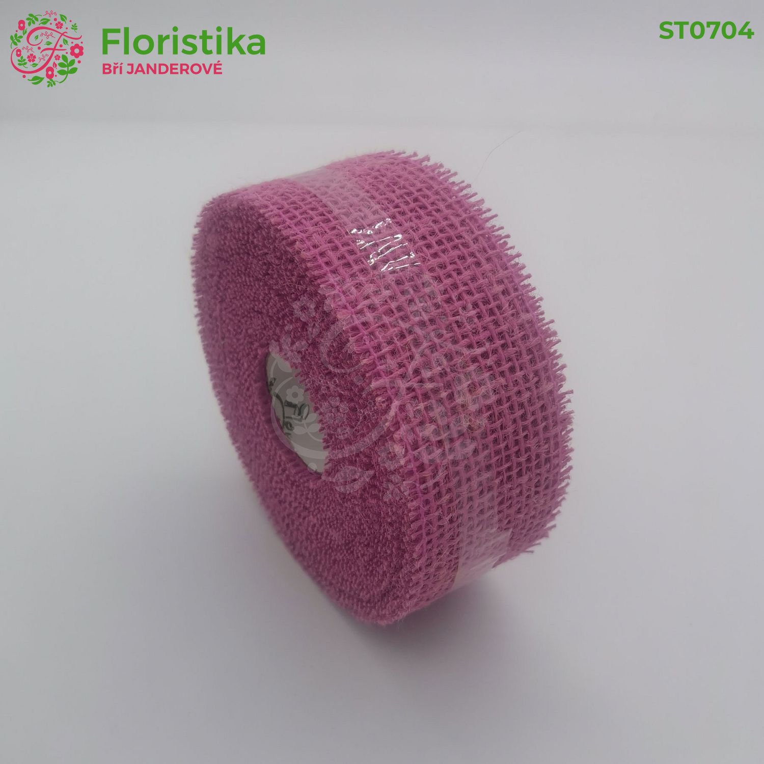 ST2691 Jutová stuha 5/10 růžová světlá