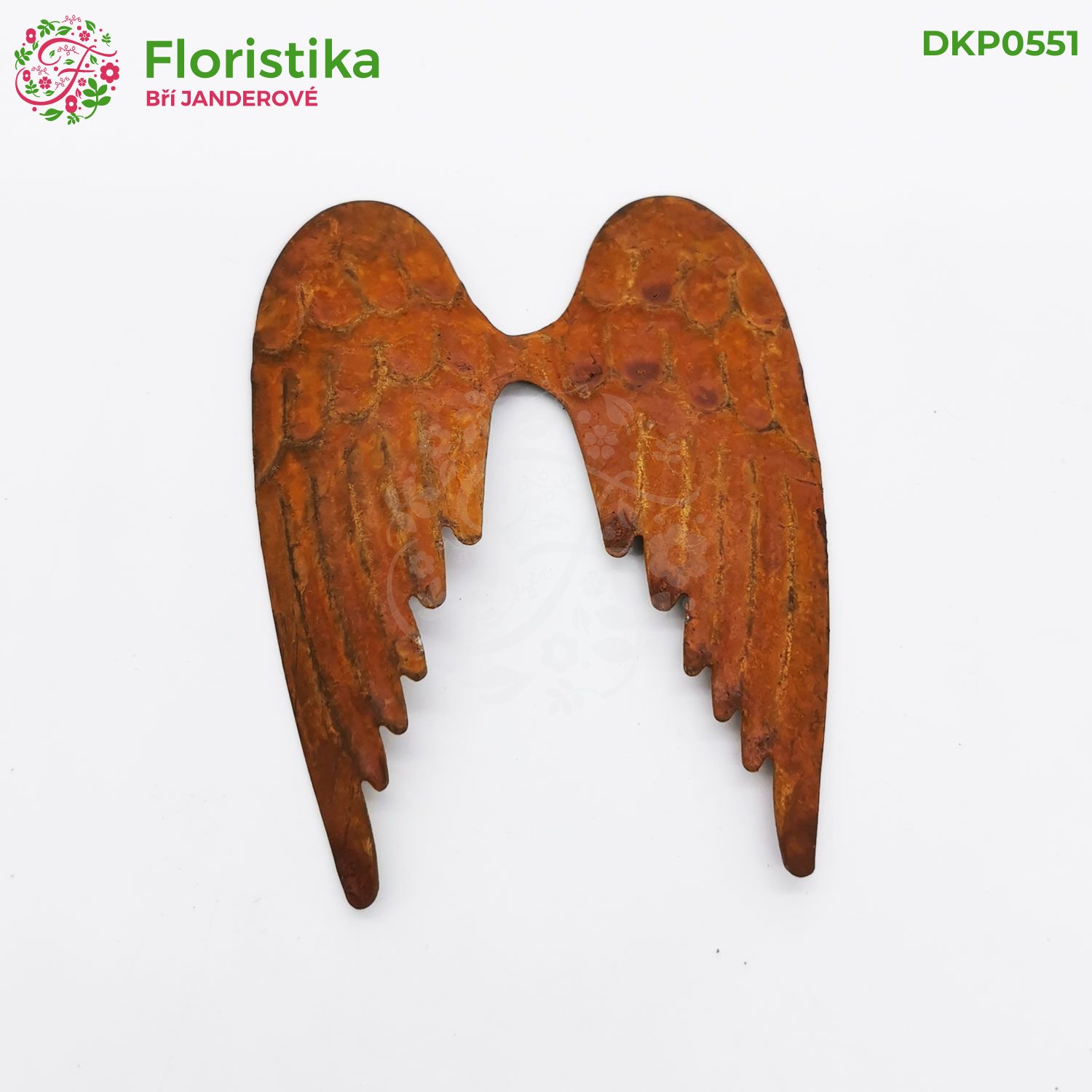 Kovová andělská křídla - vintage, 7 cm / sada 12 ks