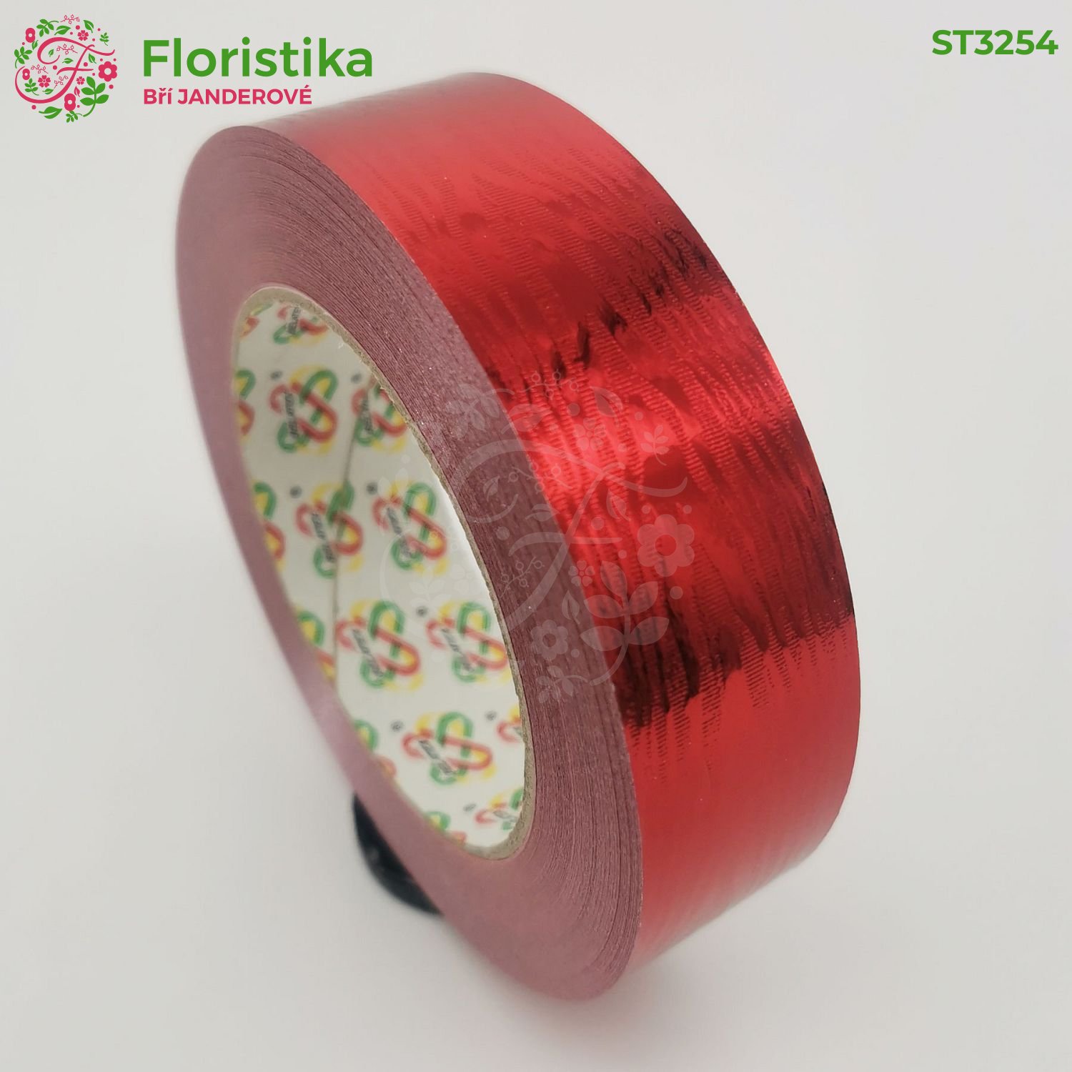 Kovová stuha dekor drevo 3/50