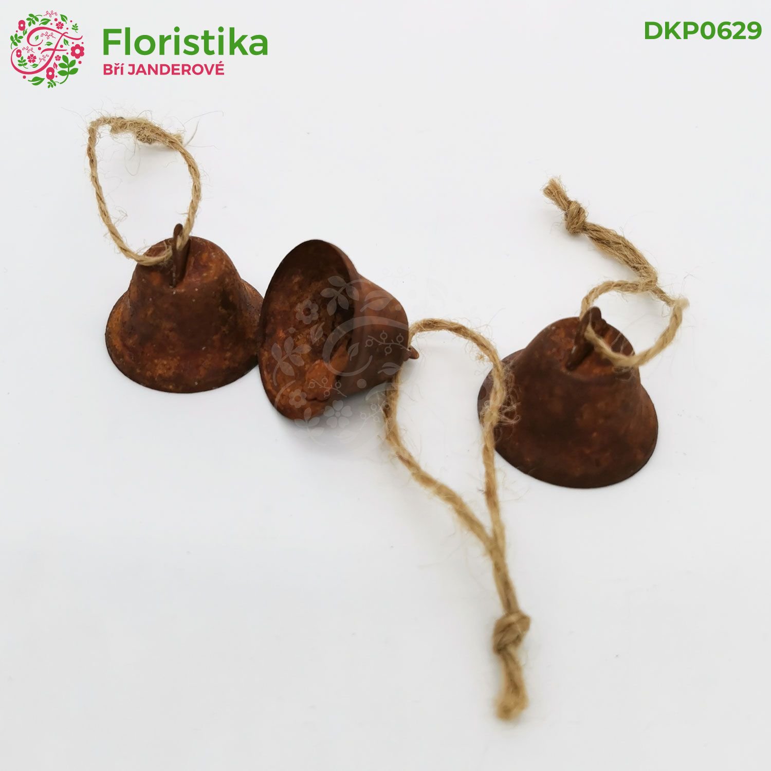 Kovový závěsný zvonek - 3 cm, sada 15 ks