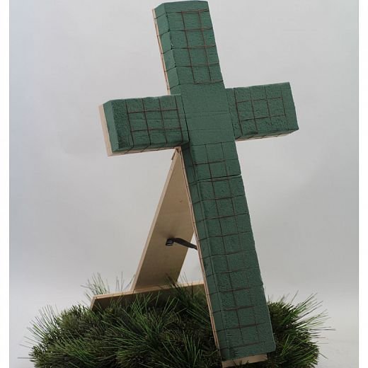 AP1147 Kříž z aranžovací hmoty 50 cm stojan