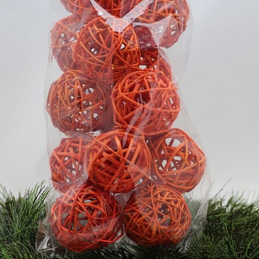 SU0836 Lata ball 6cm - oranžový - 20ks