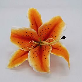 Látková ľalia veľká oranžová 20cm/10ks