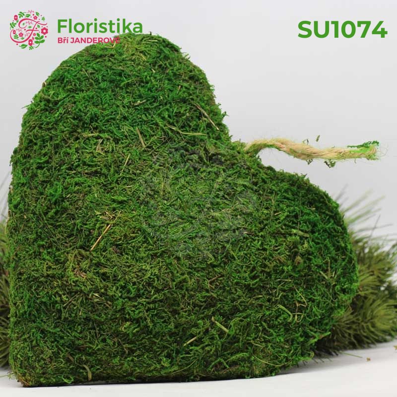 Machové srdce na zavesenie