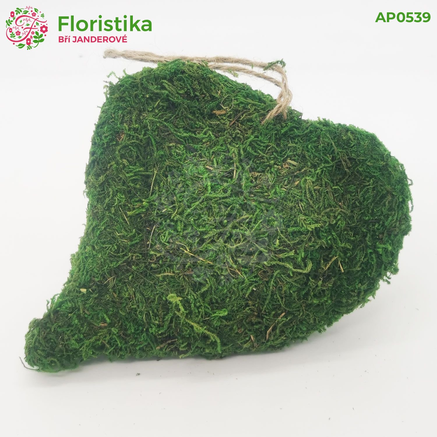 Mechové srdce protažené