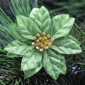 Metalická poinsettia 6cm/144