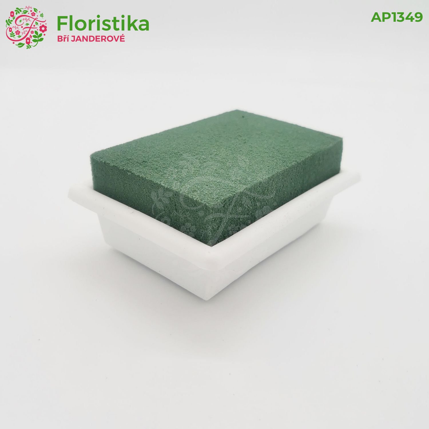 Miska s aranžovacou hmotou biela