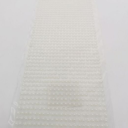 DK0378 Nalepovací perličky 4mm/1029ks - bílé