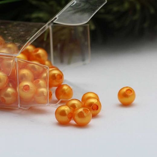 AP0993 Perličky malé 10 mm - oranžové