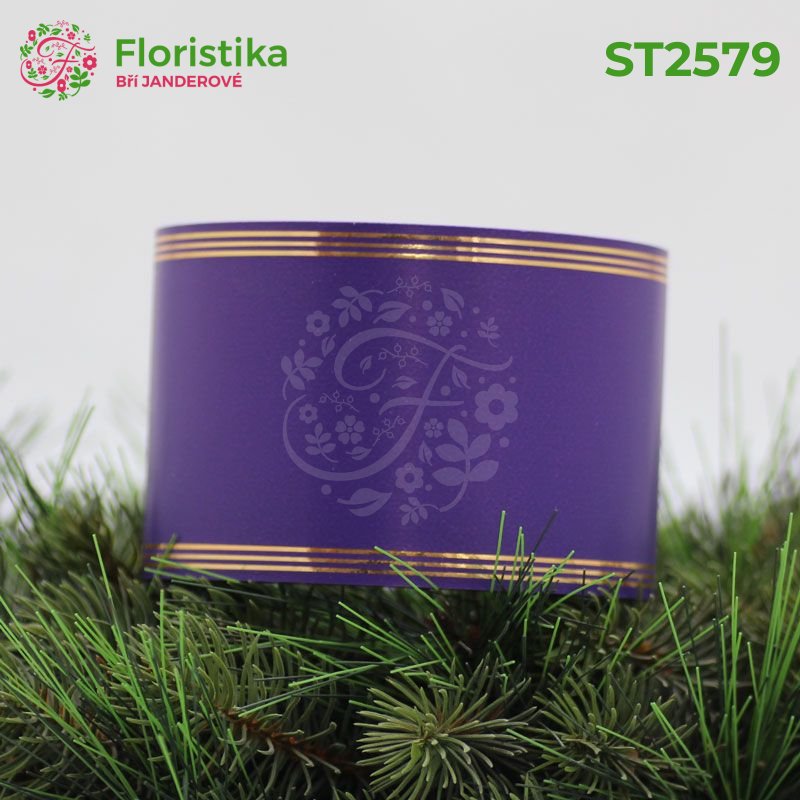 Pohrebná stuha 3 prúžky - 8cm/50m