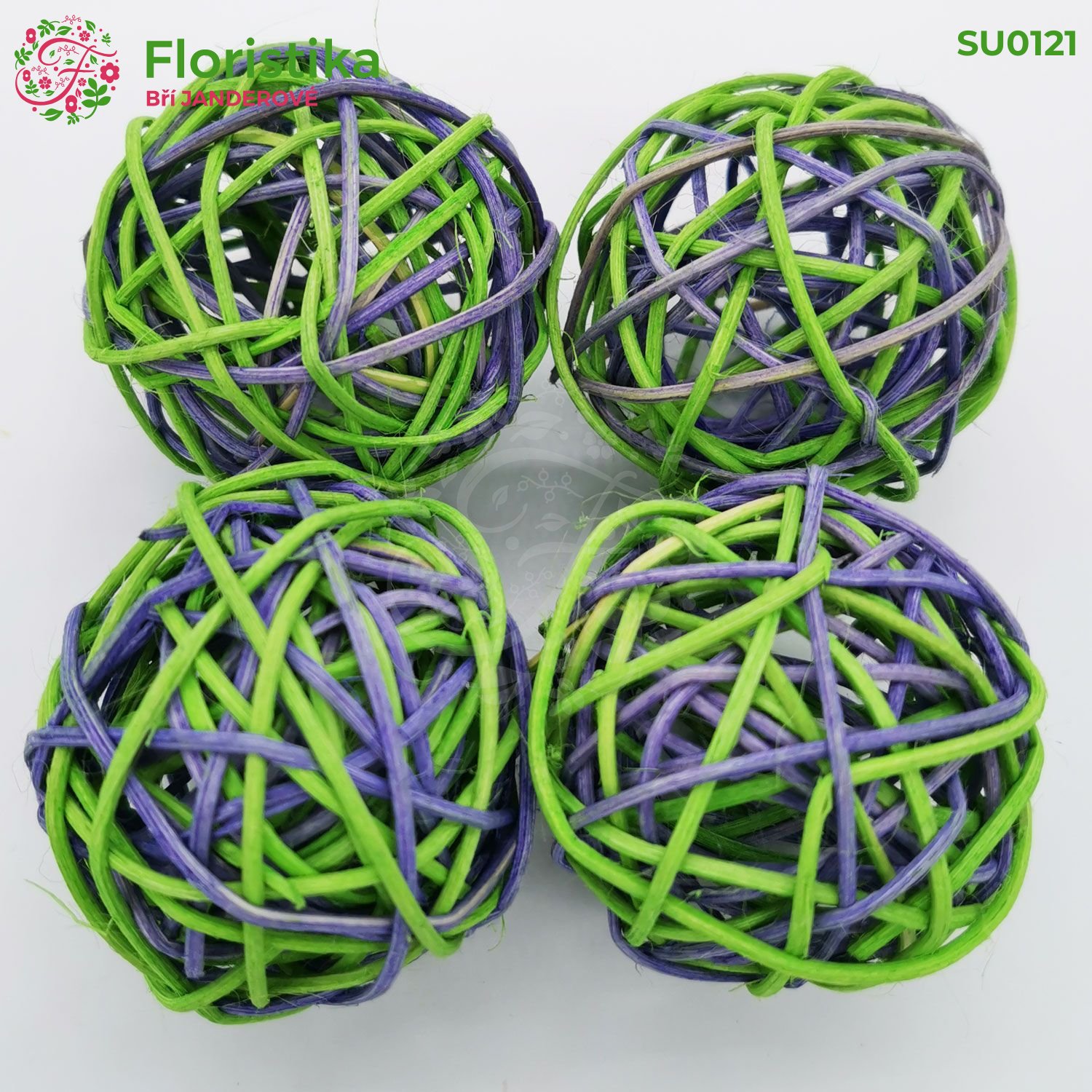 Ratanová koule 6 cm / 12 ks