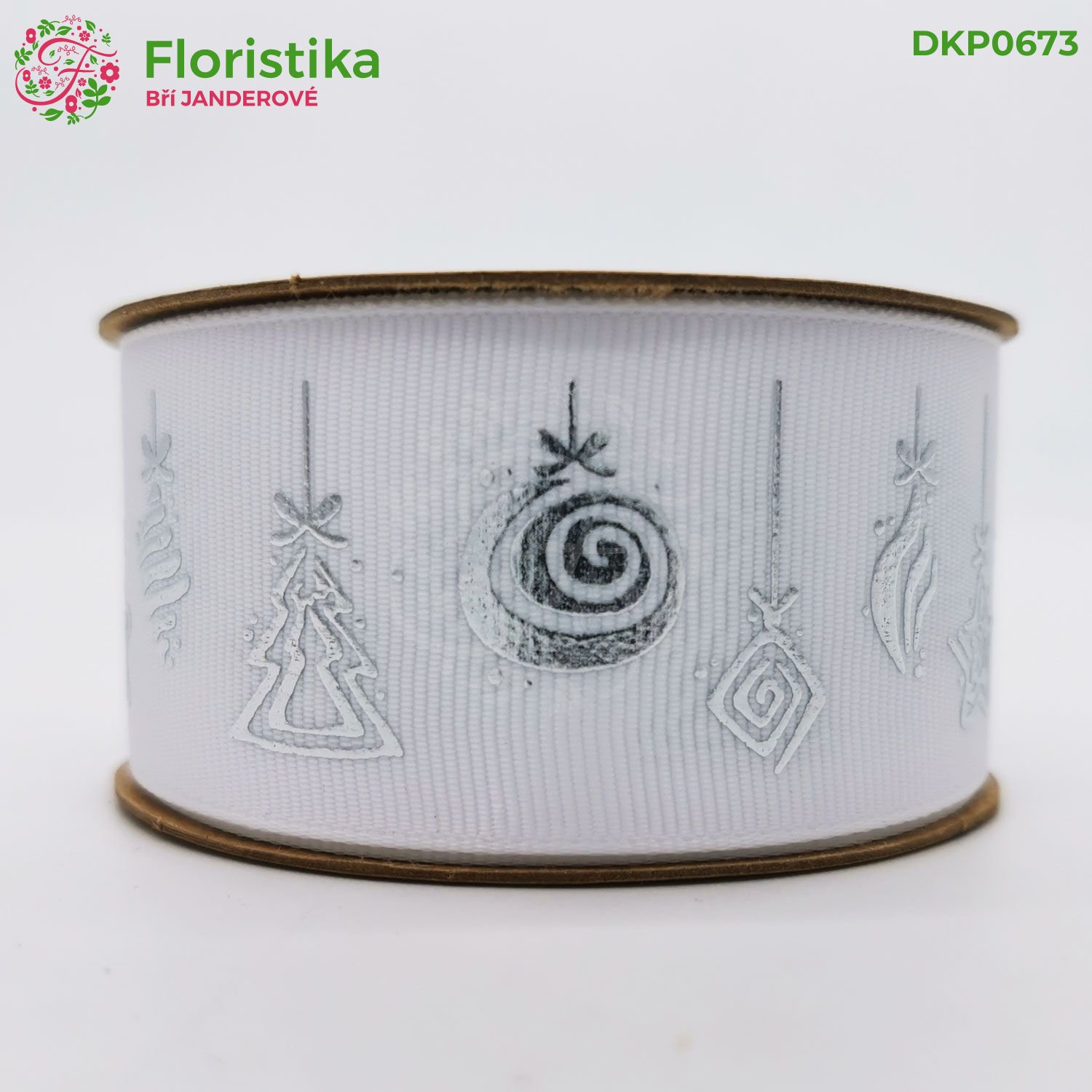 Rypsová stuha vánoční potisk 3.8/18