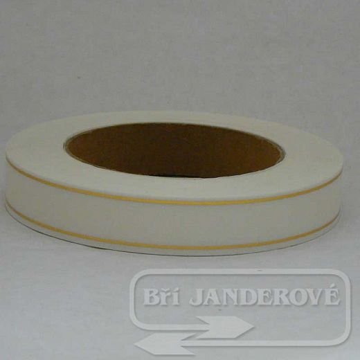 ST0538 Stuha páska - bílá se zlatým pr. 2/50