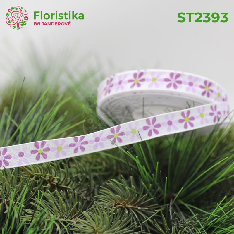 ST2681 Stužka kytičky jarní 1,5/20 fialová světlá