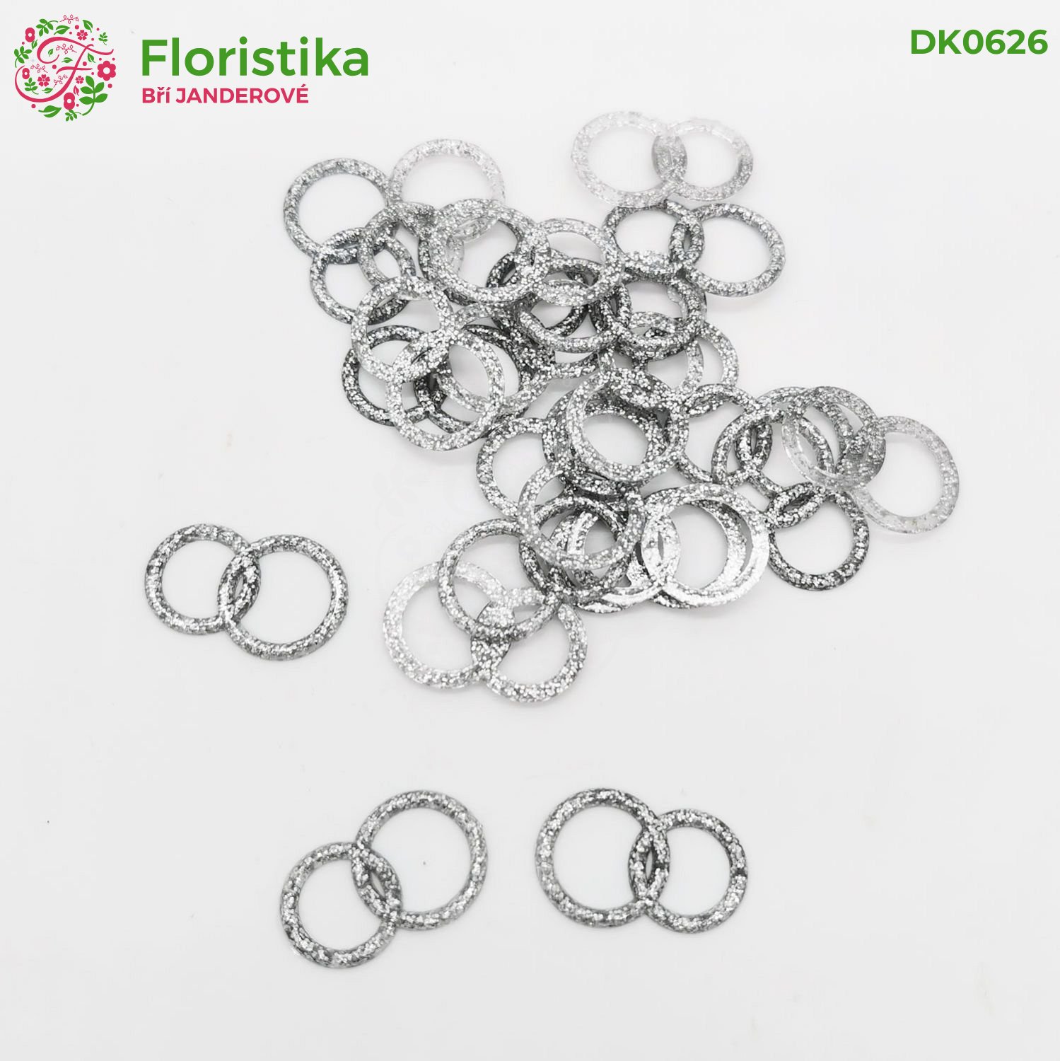 Svatební prstýnky 2cm/24ks - stříbrné