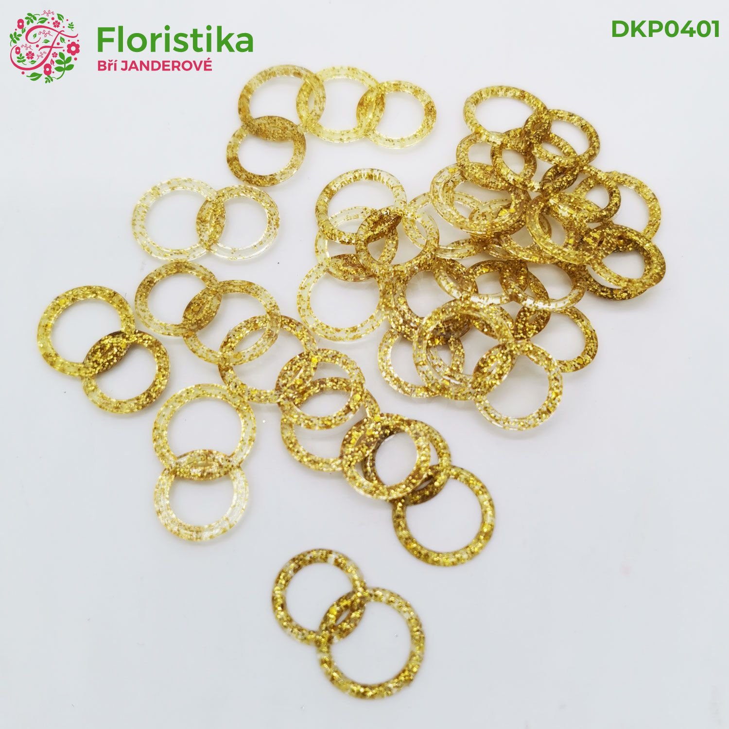 Svatební prstýnky 2cm/24ks - zlaté