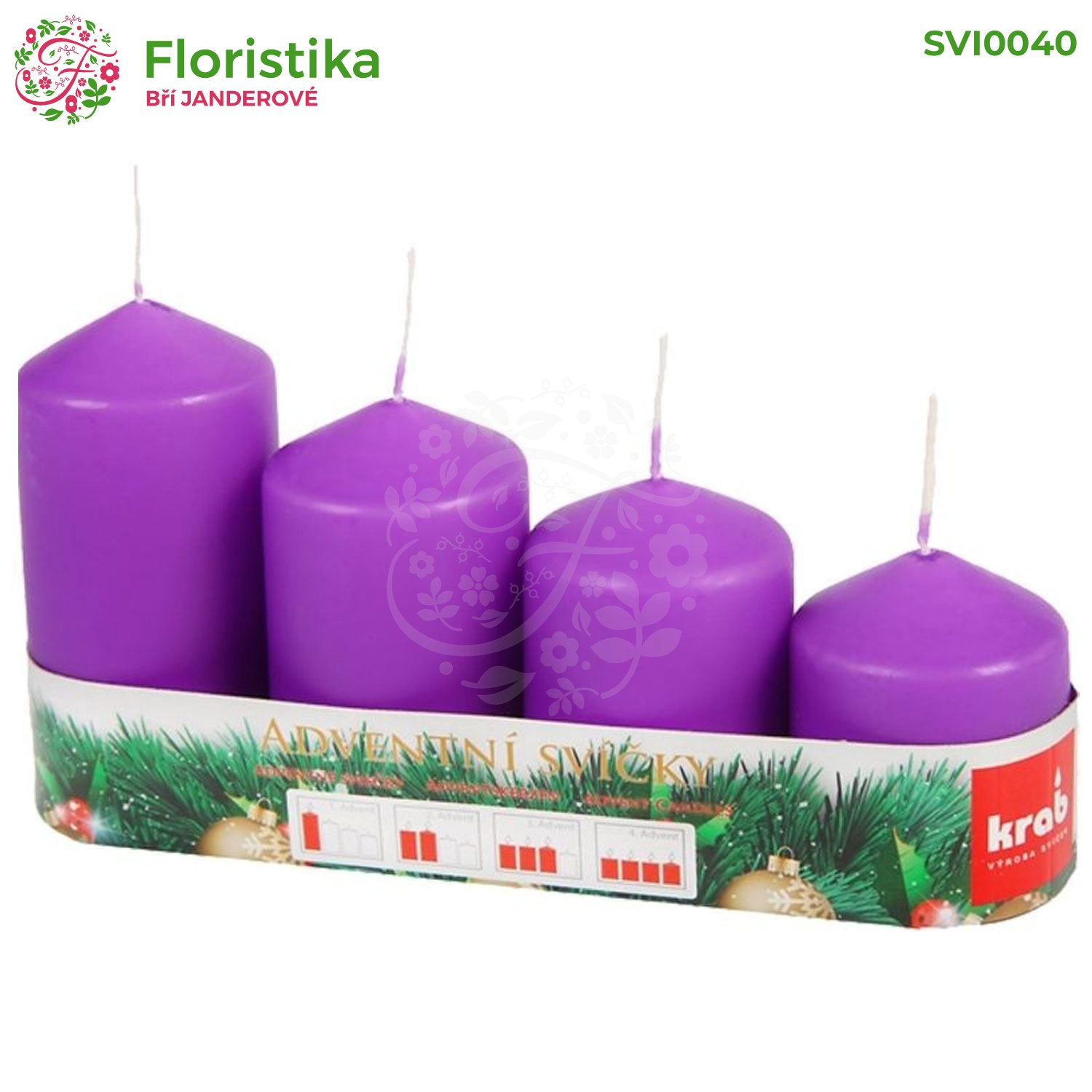 Adventná sviečka na schodoch 50x60/75/90/105 mm