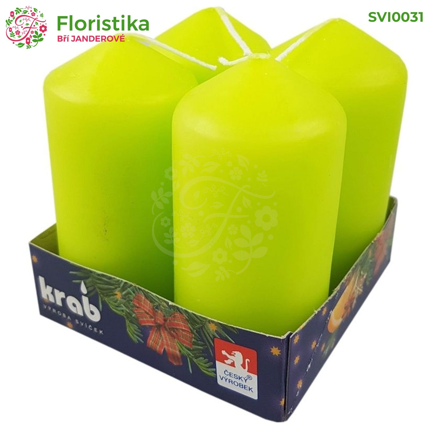 Adventný valec na sviečky 40x80 mm