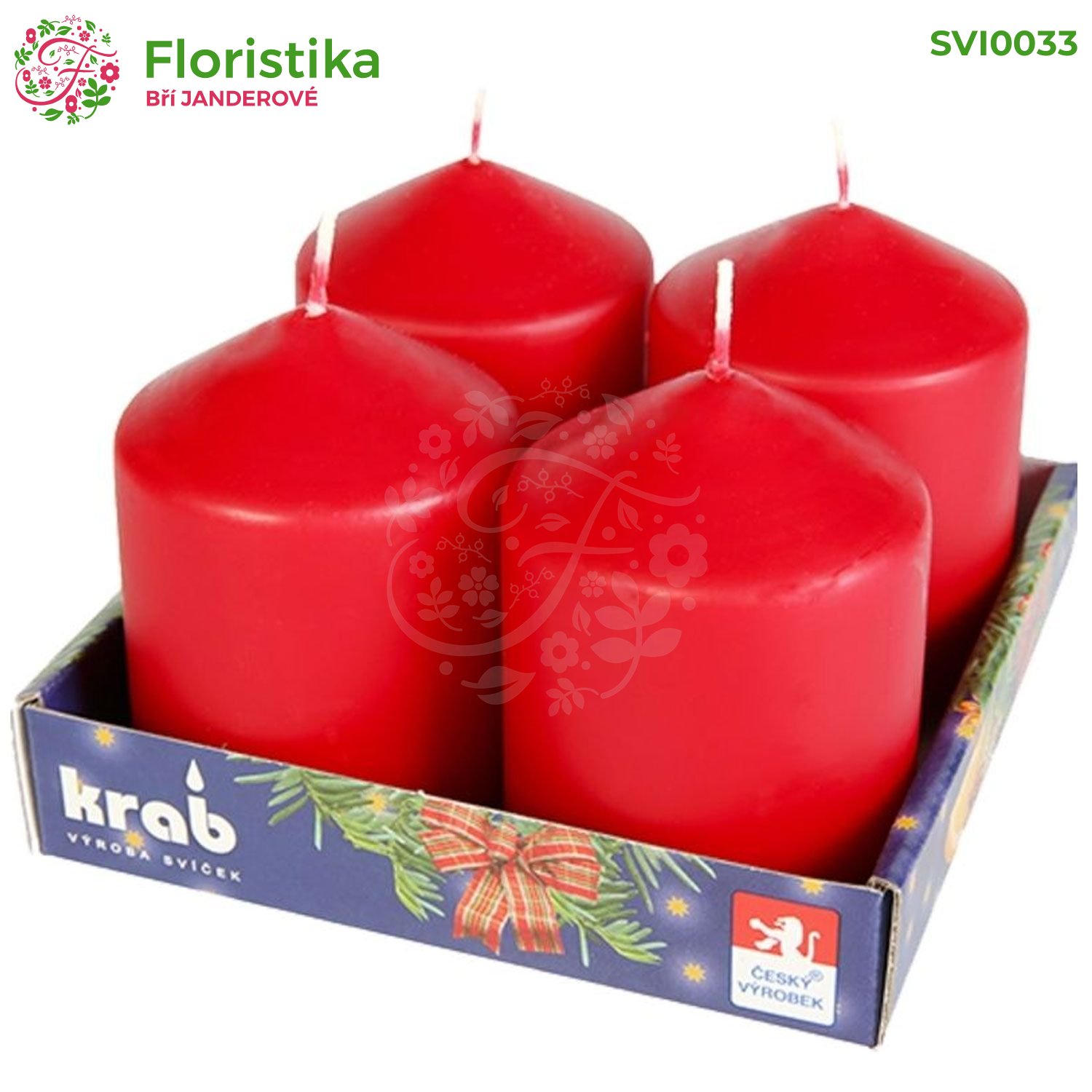 Adventný valec na sviečky 60x80 mm