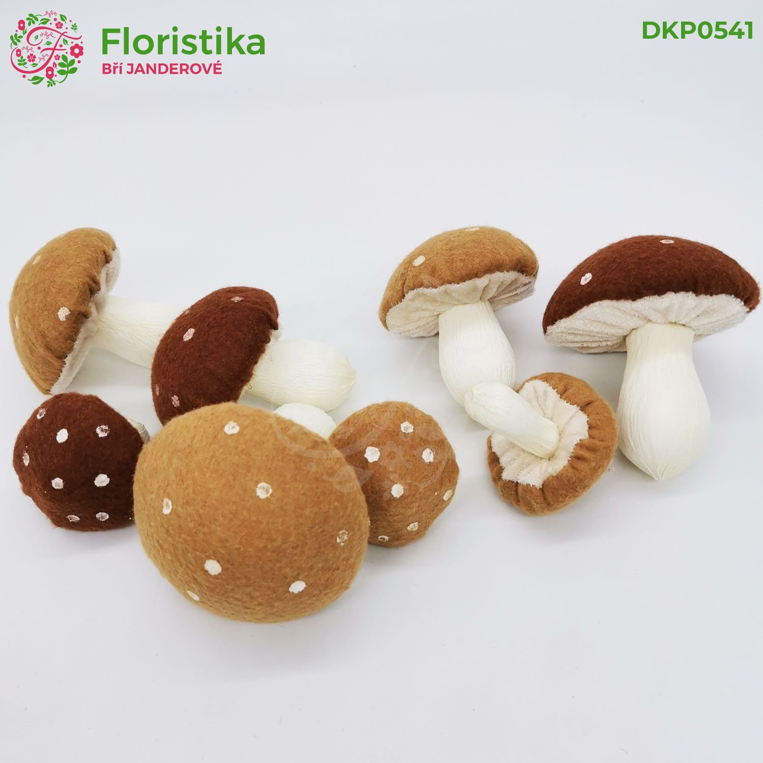 Textilné dekoračné hubky - 9 ks