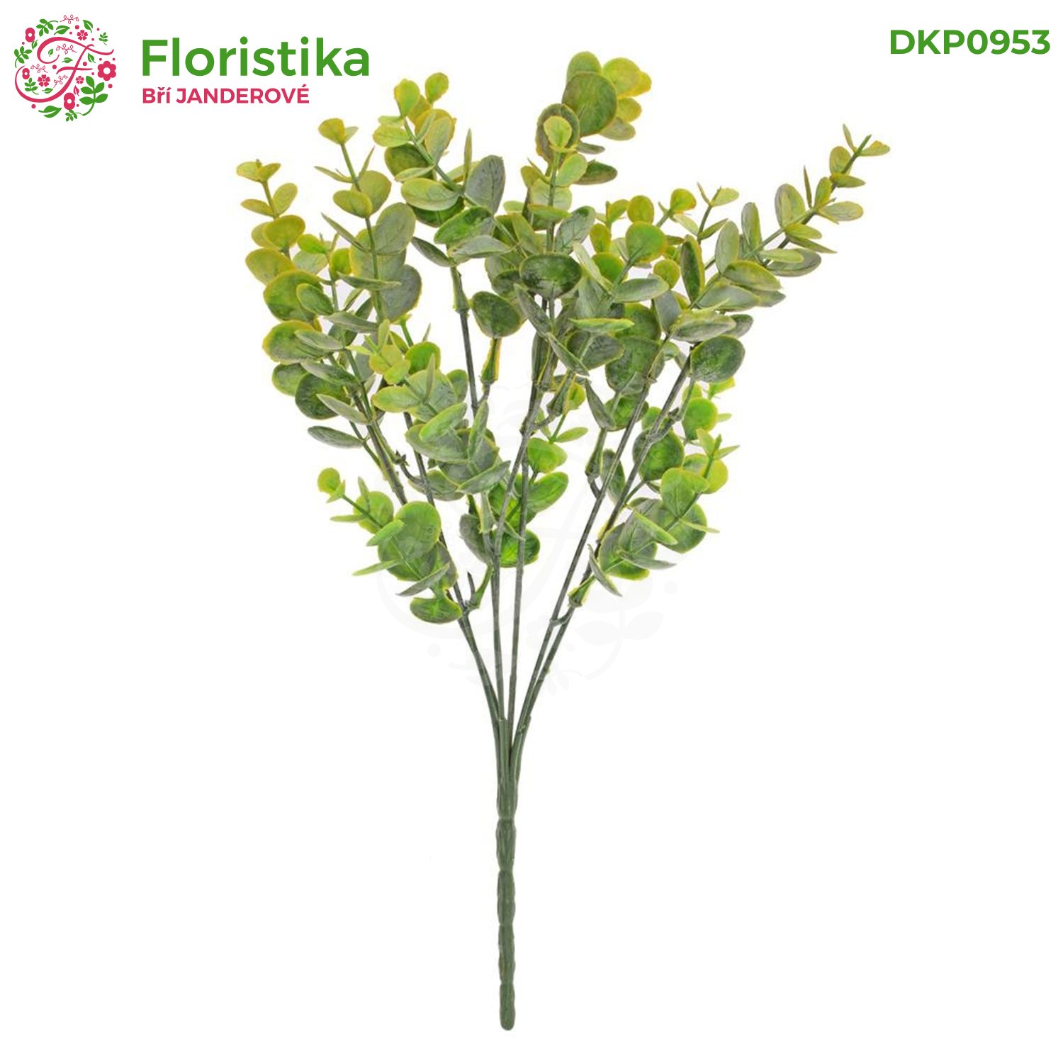 Umělá květina eukalyptus světle zelený – 33 cm