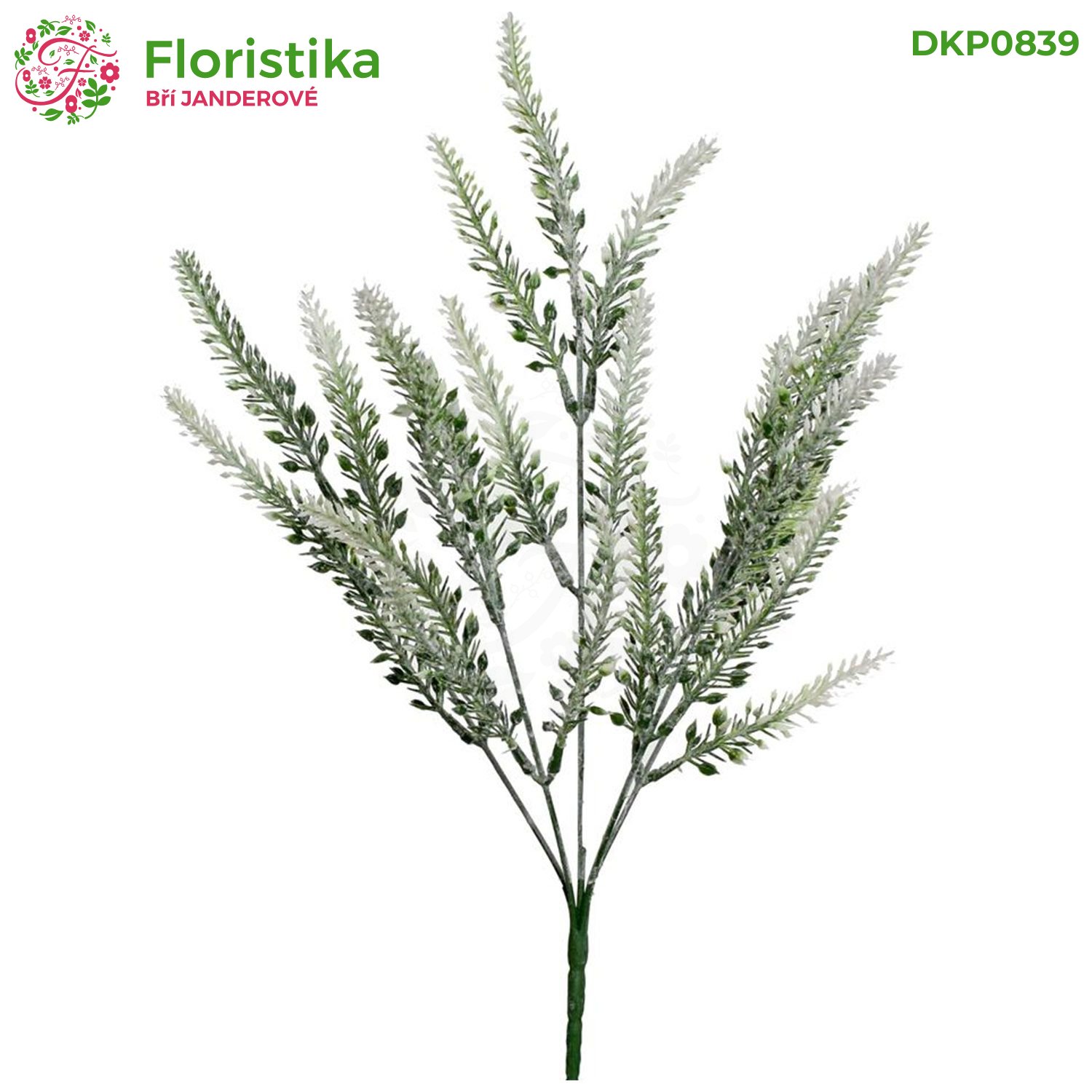 Umělá rostlina vřes zápich zelenobílý – 36 cm (balení 2 ks)