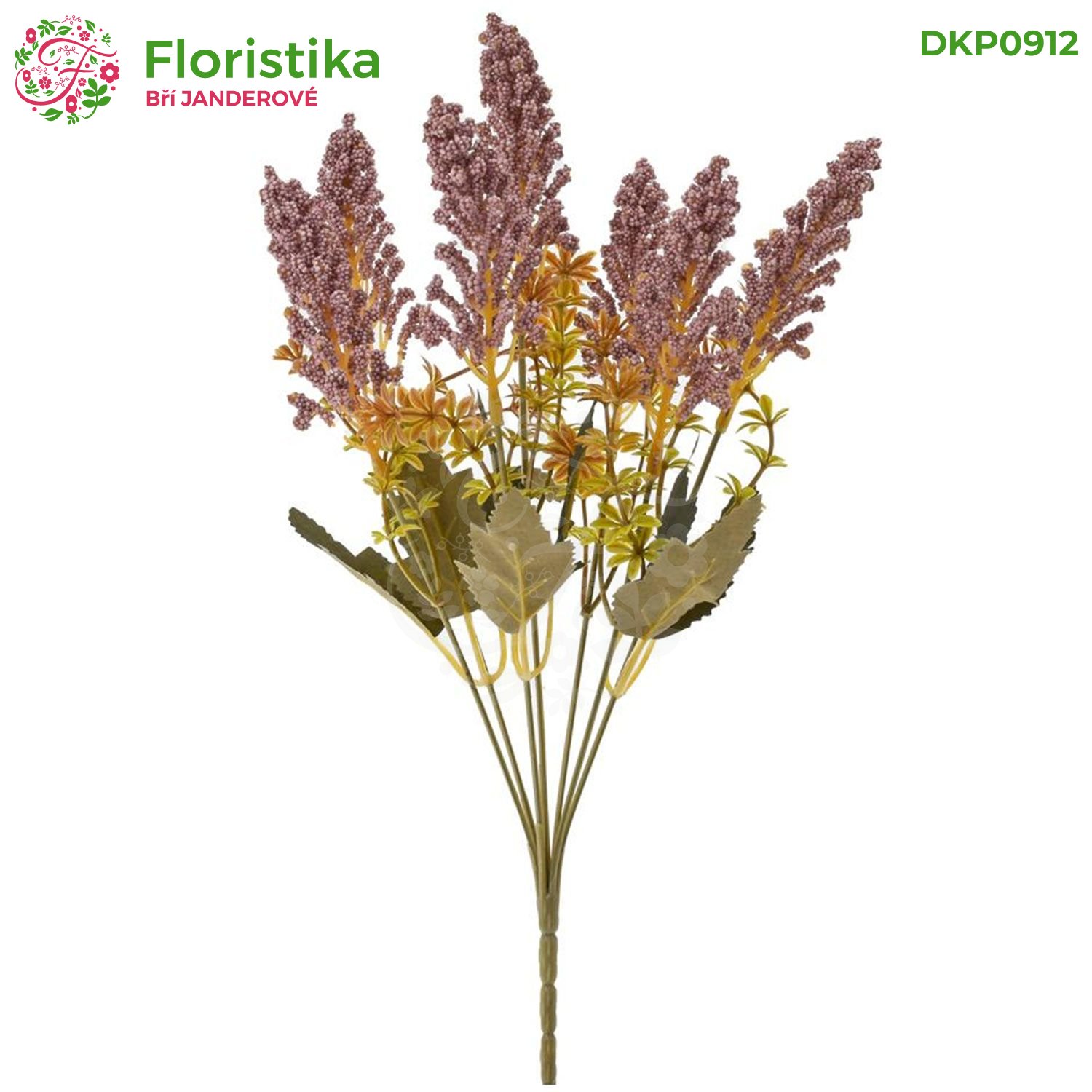 Umělá zeleň vřes fialový – 36 cm (7 větviček)