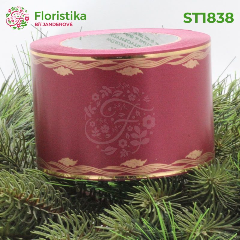 Věncová stuha zlatá páska dekor  8/50