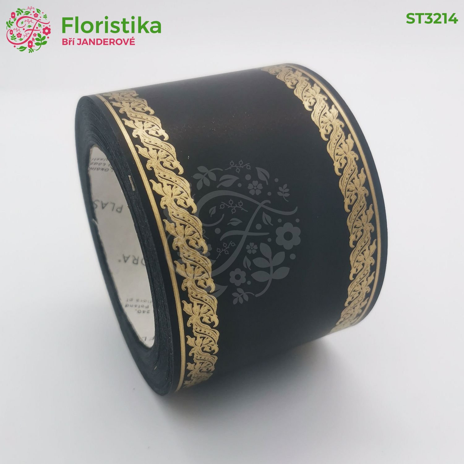 Věncová stuha zlatý dekor 8/50