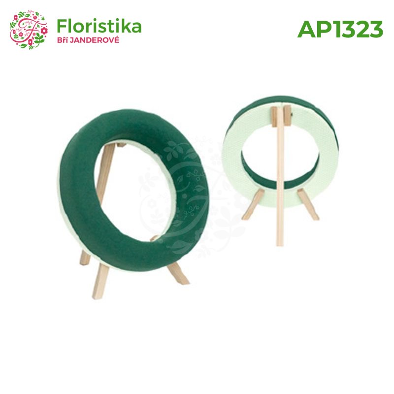Věnec s aranžovací hmotou a stojanem