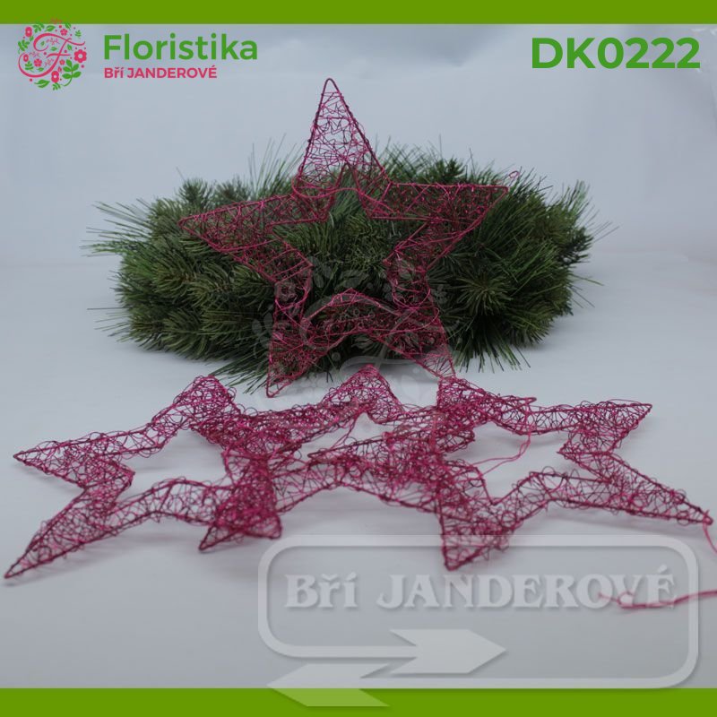 Vianočná hviezda z drôtu 20 cm